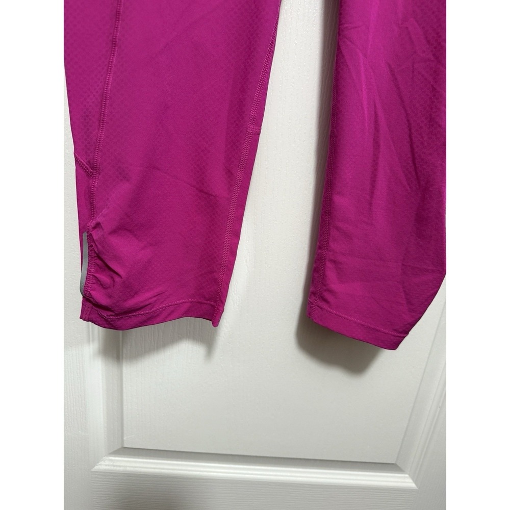 Athleta Leggings Womens S Hot Pink Dobby Be Free Knicker Capri Workout Pockets - Picture 16 of 16